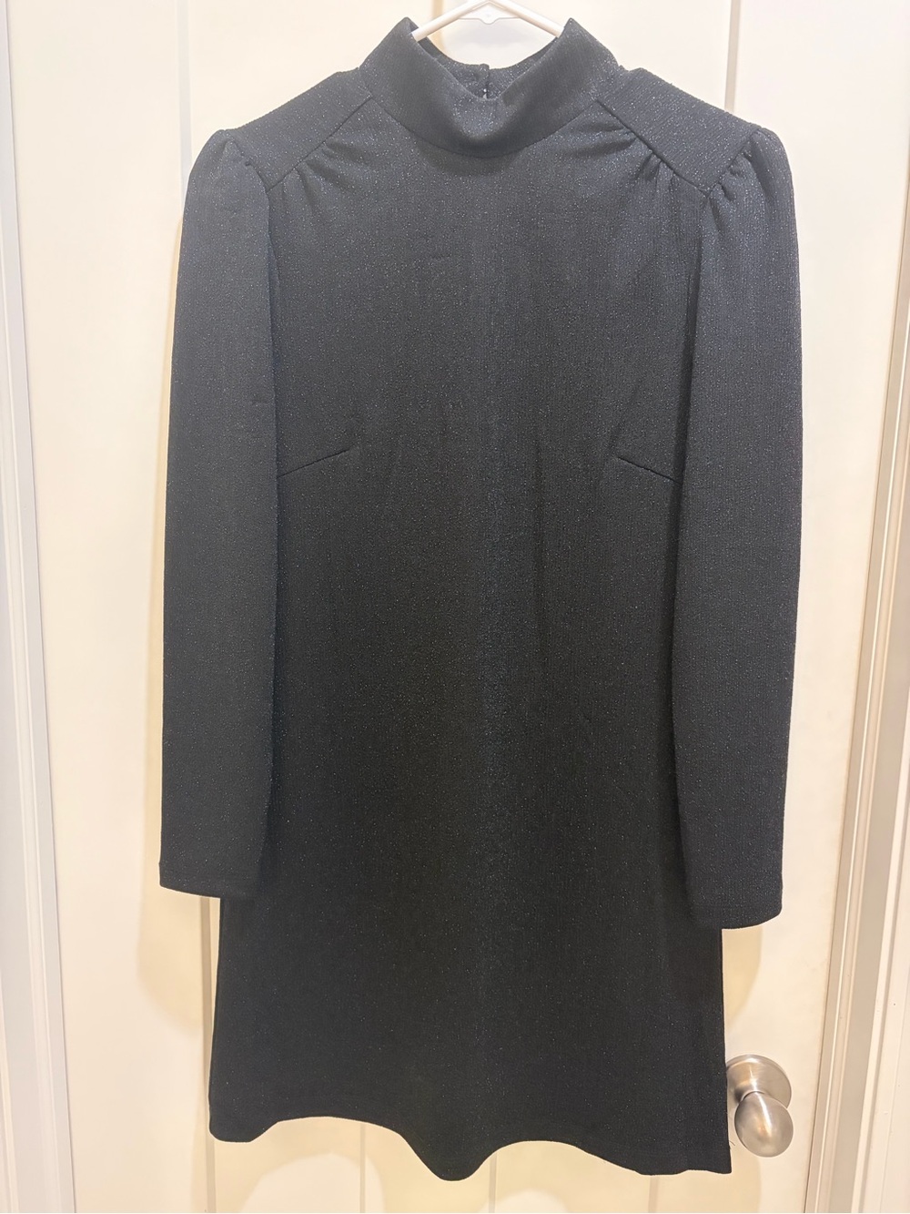 Sanctuary Black Mock Neck Long Sleeve A‑Line Dress